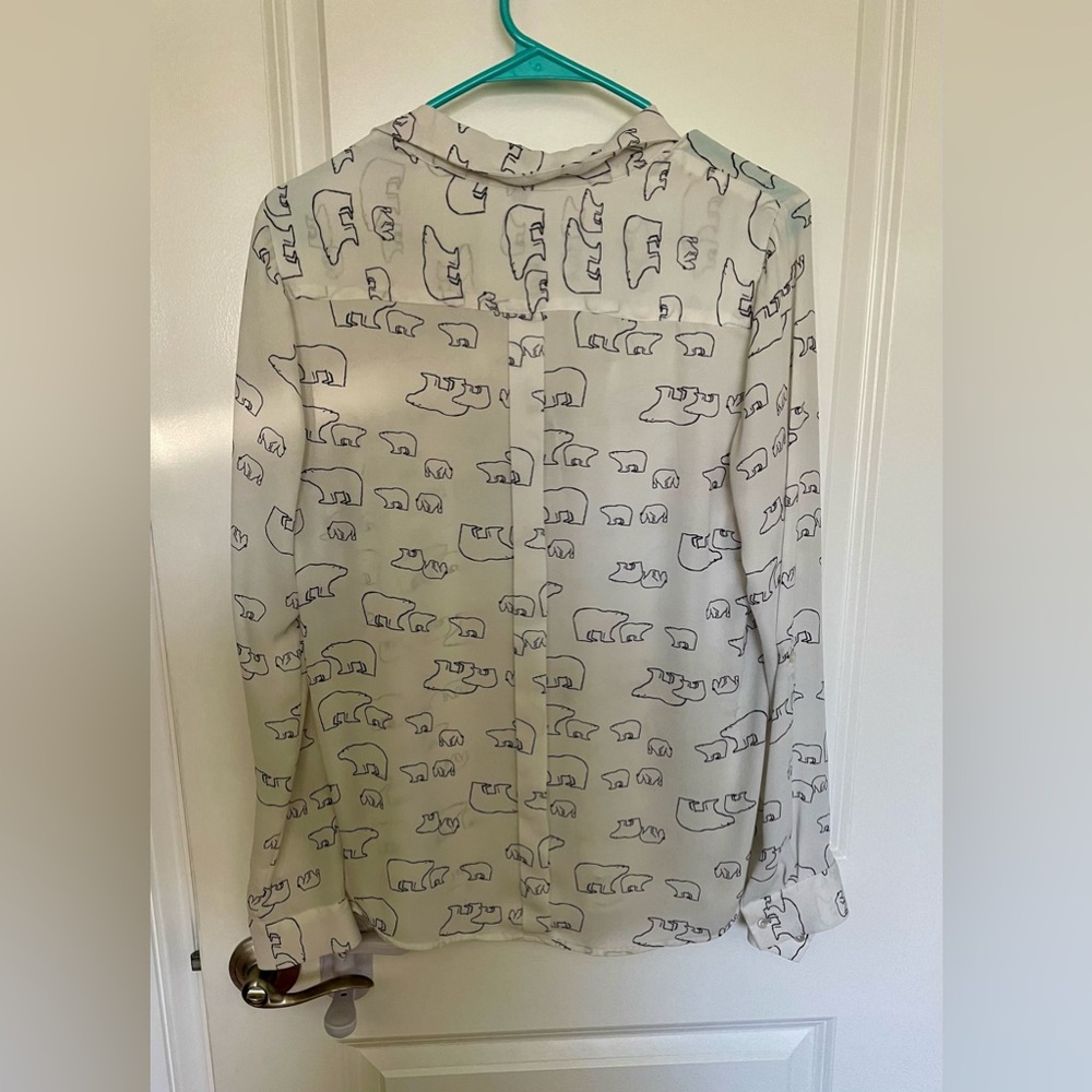 The Limited Black and White Bear Print Blouse - Picture 4 of 4